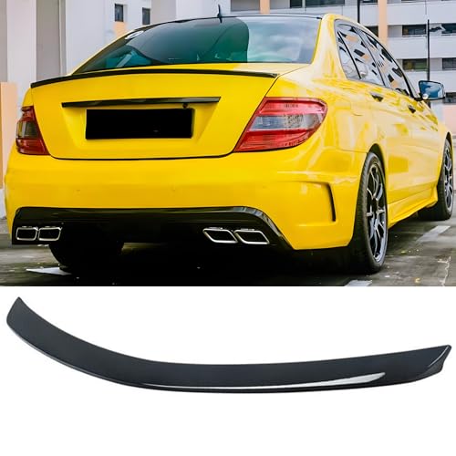 NEESPOC Rear Trunk Spoiler Wing Fit for Mercedes C-Class C250/ C300/ C350/ C63 W204 4-Door Sedan 2008-2014 Gloss Black AMG Style Decklid Lip Exterior Accessories