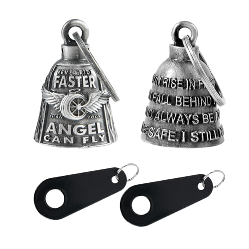 Motorcycle Bells for Bikers Guardian Angel Gremlin Bells for Motorcycle Rider Key Chain for Luck