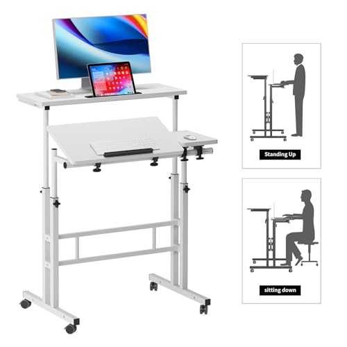 Mesa ajustable para laptop SogesHome 31.5 pulgadas blanca miniatura 5