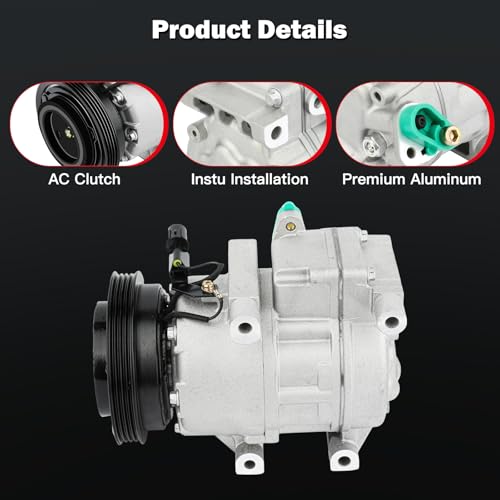 Image of CCIYU AC Compressor w /Clutch for Dodge Attitude 1.6L 2006-2010,2012