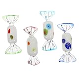 UKCOCO 4 Piezas Adorno de de Vidrio Japonés de Colores Pastel Decoración Creativa para Hogar y Restaurante Artesanía de Vidrio Dulce Realista