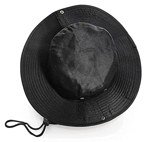 Sun-Hats-For-Men-With-Uv-Protection-Wide-Brim Bucket Fishing Safari Boonie Hat For Summer (Black, Xl) #TOP2