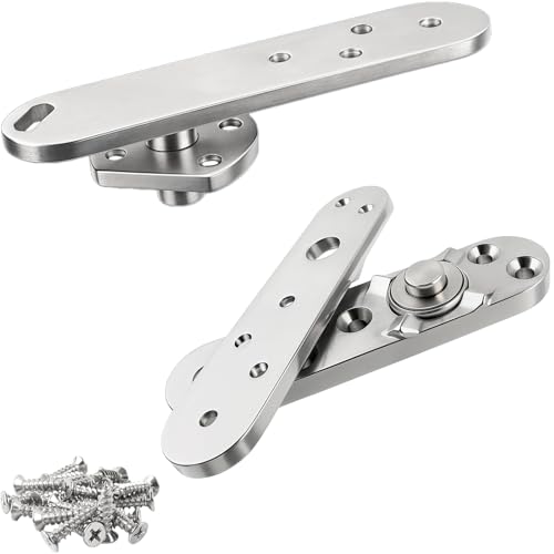 TamBee Heavy Duty Pivot Hinge Hold Open Hidden Door Hinge - 1100 Lbs Load Locking 90 Degrees 304 Stainless Steel Concealed for Secret Doors Bookshelf Doors and Bookcase Door 4213