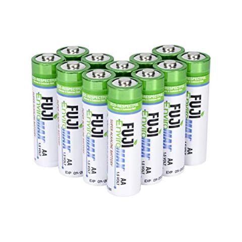 Fuji Enviromax AA Super Alkaline LR6 Batteries - Eco-Friendly, Long Lasting, Powerful, No Harmful PVC & Heavy Metals Used - (12 Pack) Cover