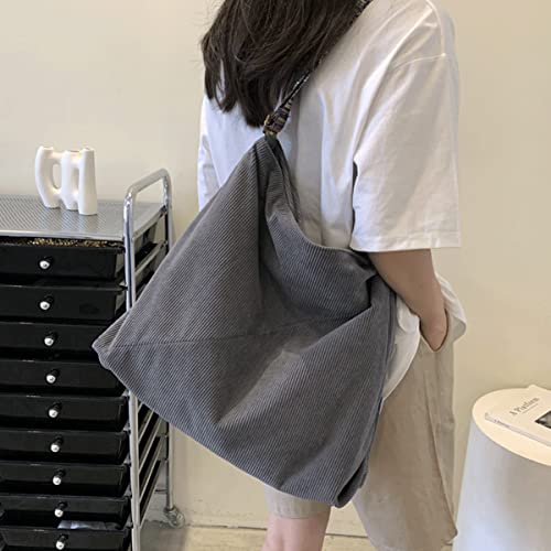Image of JARKJARD Women Corduroy Tote Bag Large Shoulder Hobo Bag for Women Boho Casual Handbag Purse