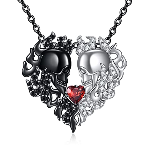 Collier pour couple en argent sterling pour lui et lui au quotidien