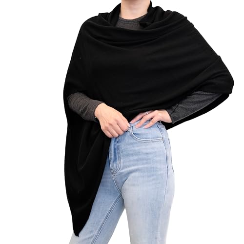 HILLSHADE Womens Wool Blended soft Knit Versatile Shawl Wrap Scarf Poncho
