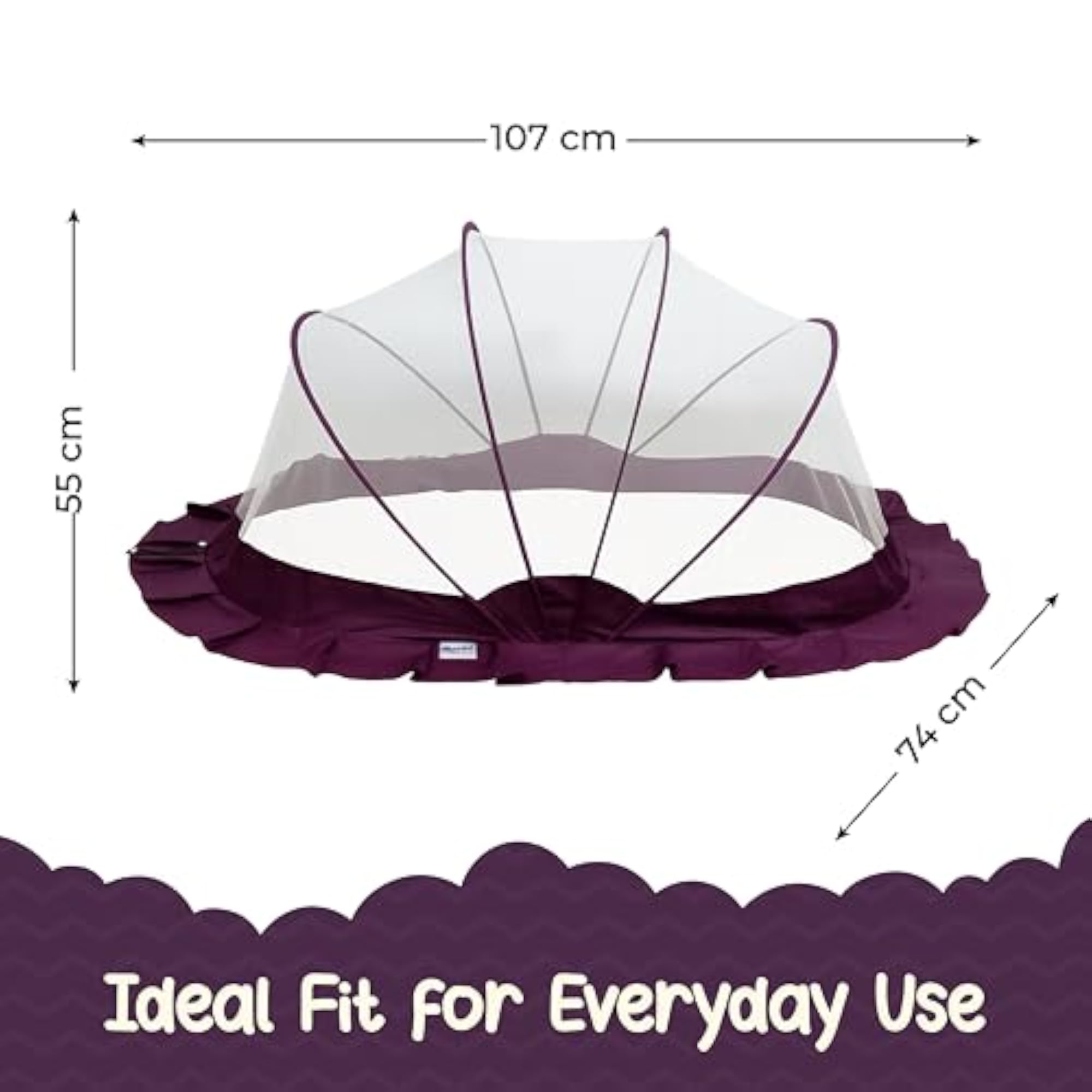 Foldable Baby Mosquito Net, Bottomless