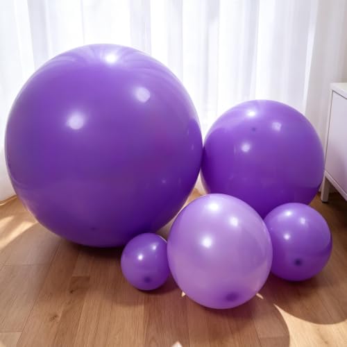 Image of KALOR Light Purple Giant 36 Inch 9pcs Large Latex Balloons