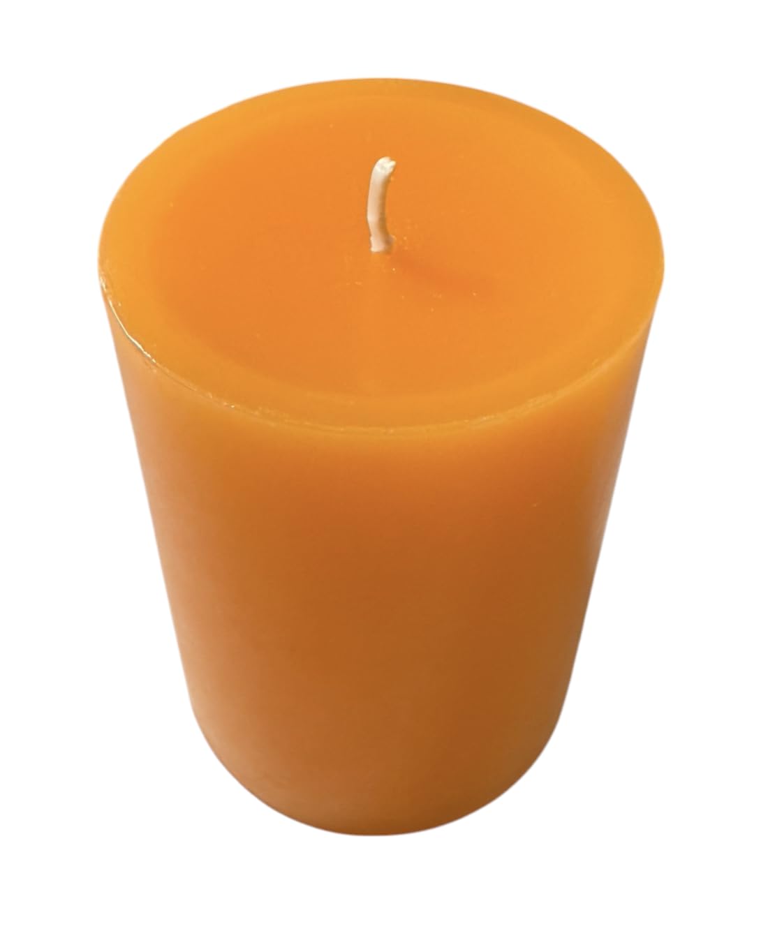 Set di 3 candele a pilastro non profumate a mano, 7,6 x 10,2 cm, colore: arancione