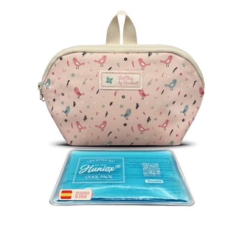 Huniox® Cool Bag - Bolsa Termica Infantil Pequeña - Bolsa Almuerzo Niña - Bolsa Porta Alimentos - Bolsa de Merienda Infantil - Fiambrera Termica - Lancheira (Birdie, Snack)