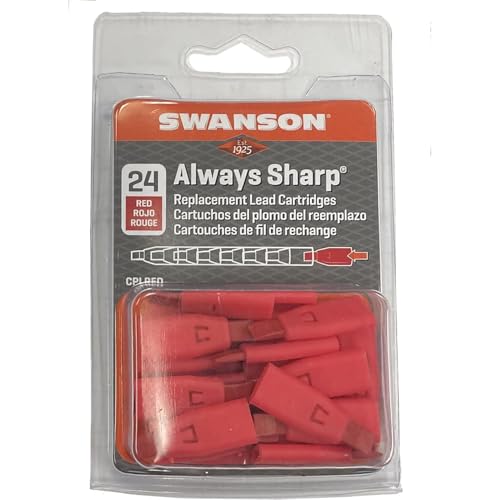 Cartuchos rojos para lápices carpintero Swanson pack 10 miniatura 2