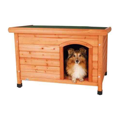 Image of TRIXIE Natura Small Classic Dog House - 23.75 x 33.5 x 23 in, Brown