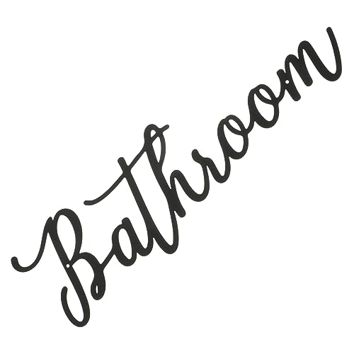 jojofuny Decoración Creativa De La Pared Del Baño Alfombras De Baño Para El Baño Letrero De Baño Bol Pósters Letrero De Pared De Baño Corredor De Baño Ducha Cesta Planchar Black