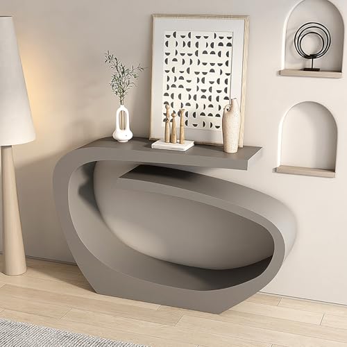 KUKIXKK Mesa Consola Moderna Consola Recibidor Estrecha de Metal Consola de Sofá para Entrada Sala de Estar, para Salón Mesa Auxiliar de Estilo(Gray,120x30x85cm)