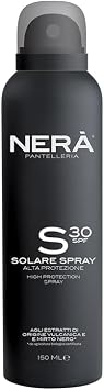 NERA SPF 30 Sunscreen Spray   High UVA & UVB Protection, Hydrating with Vitamin E & Glycerine, Water-Resistant, Enriched with Volcanic Stone & Black Myrtle Extract, Dermatologically Tested   150ml