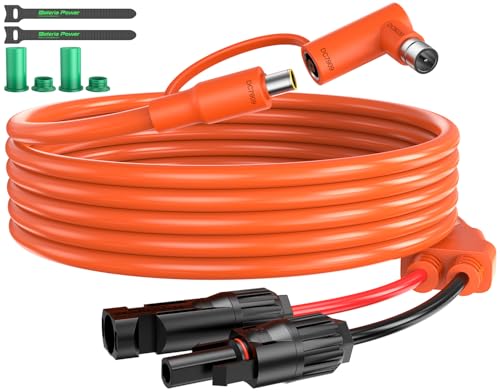 6FT Solar Connector to 8mm Adapter Cable with DC8020/7909 Compatible with BLUETTI Yeti Anker Jackery Portable Power Station for Camping RV Emergency Use