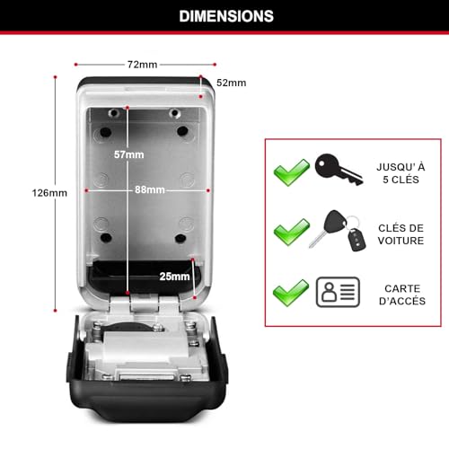 Boite à clés sécurisée rétroéclairée Select Access Master Lock 5425EURD - 6