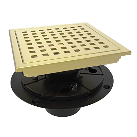 WEBANG 6 Inch Square Shower Floor Drain