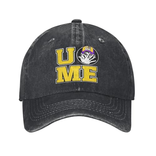 Casquette de baseball en jean délavé UCME unisexe réglable en coton style non structuré