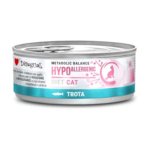 Disugual Dieta | Comida Húmeda para Gatos | 6 Unidades x 85 Gr | Varios Sabores | (6x85Gr, Trucha Hipoalergénico)