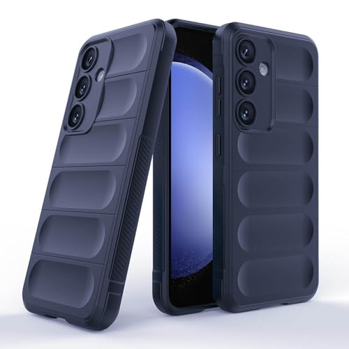 Image of amazon basics Mobile Cover for Samsung Galaxy S23 FE 5G | Full Camera Protection | Liquid Silicon Case | Flexible Bumper Case for Samsung Galaxy S23 FE 5G (Dark Blue)