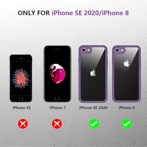 Image of Miracase Crossbody Phone Lanyard Cases, Clip and Go Strap for iPhone SE, Adjustable Crossbody Cell Belt with Zippered Pouch, Neck Shoulder Cell Lanyard for Women, Purple