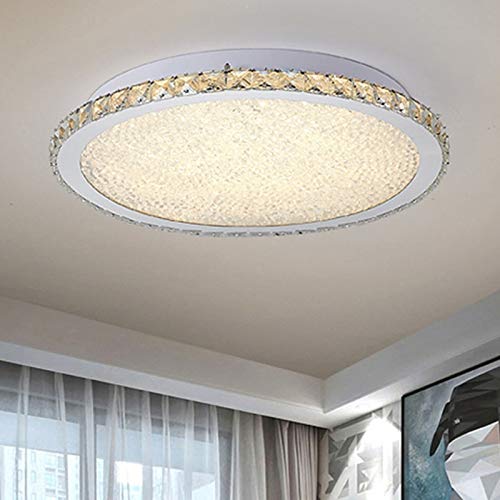 Genérico Lámparas de araña, Luces de iluminación techo cristal LED con control remoto Compatible with sala estar, ., cocina, lámpara (color: bicolor)(Promise Dimming)