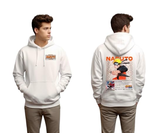 Premium Naruto Anime Graphic Hoodie – Unisex Oversized Cotton Sweatshirt | Ninja Streetwear Fashion White-picture-41