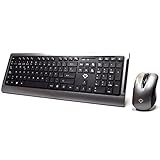 KIT TECLADO Y RATÓN INALÁMBRICO: La avanzada tecnología inalámbrica de alta velocidad de 2.4ghz garantiza una conexión estable y fiable a una distancia de hasta 10 metros; compatible con Windows 7, 8, 10 y versiones posteriores