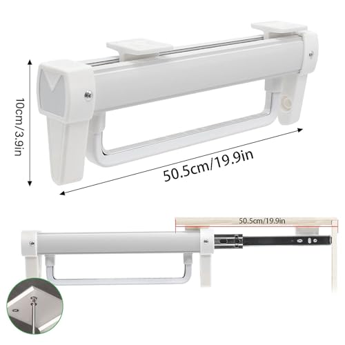 Tringle à vêtements extensible de 51 cm pour dressing et penderie