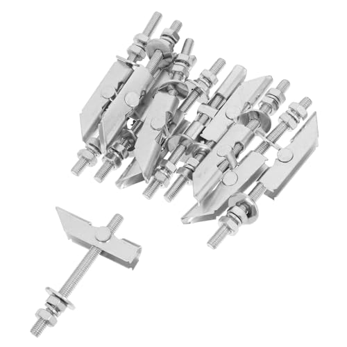 Unomor 12pcs Aircraft Screw Orchid Clip Frame Hanging Anchors Toggle Bolts for Drywall Hollow Wall Toggle Bolts Metal Anchor Assortment Hollow Wall Anchors Carbon Steel Silver