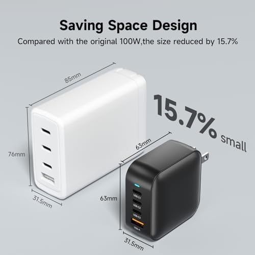 Image of 200W GaN Wall Charger | 4-Port Fast Charging Station (3xUSB-C PD3.0 + USB-A QC3.0) | Compact Power Adapter for MacBook Pro 16 inch M3 /iPhone 17 Pro Max /Samsung S25 Ultra | UL Certified
