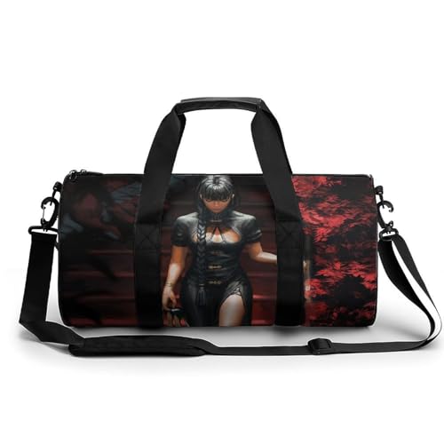 Sac de gym noir femme pour résoudre le manque de place en voyage et sport