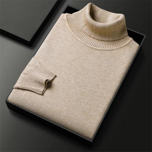 Men Cashmere Sweater High Collar Soft and Warm Pullover Knitted Sweater2