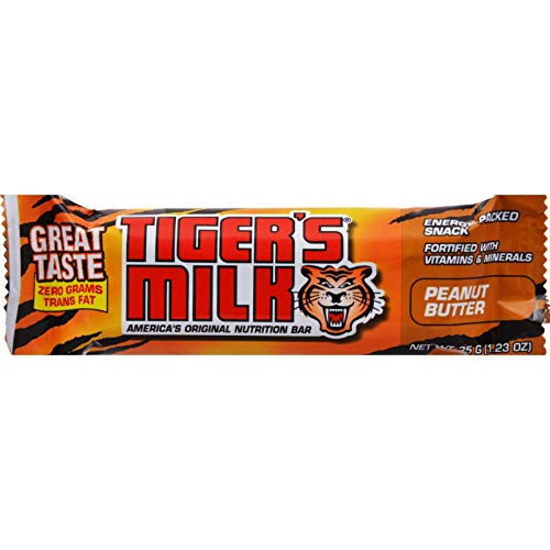Tiger's Milk Peanut Butter Crunch Energy Bar with Protein - 1.23 oz bars, 24 count Tiger's Milk Peanut Butter Crunch Energy Bar with Protein - 1.23 oz bars, 24 count