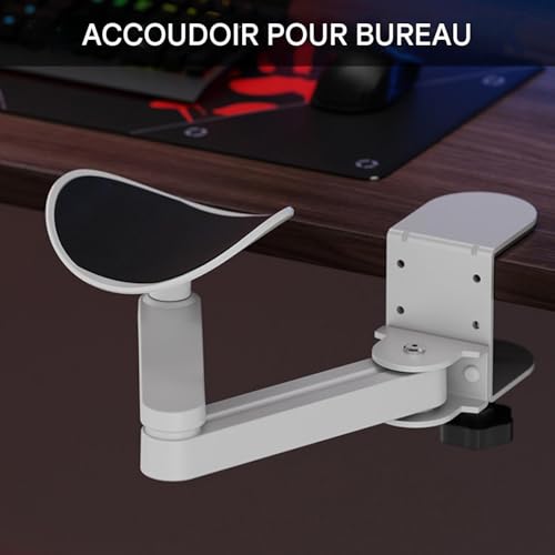 Extension de support du bras de bureau ergonomique et rotative pour gaucher droitier