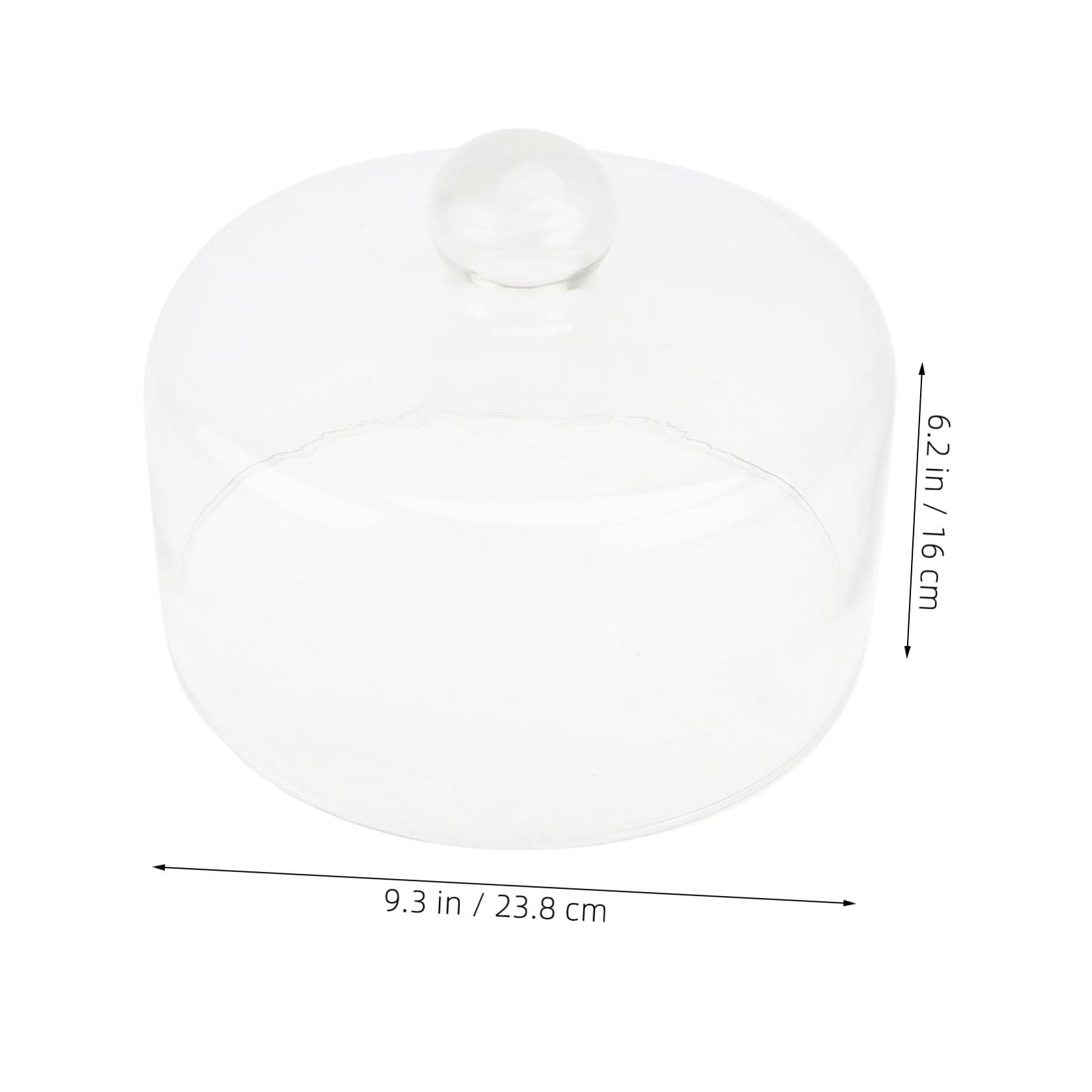 SHERCHPRY Glas Abdeckung für Kuchen und Torten Durchsichtige Tortenglocke aus Glas Lebensmittel Frischhaltehaube Staubschutz für Dessert und Gebäck