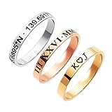 Mothers Day Gifts for Women Graduation Gift for Her Personalized Stacking Ring Stackable Rings Coordinates Ring Engraved Ring Personalized Ring Inspiration Ring Name Ring - R4