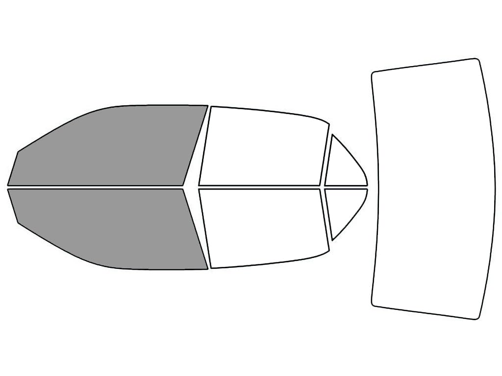 Rvinyl Window Tint Kit Compatible with Chrysler 300 2011-2023 - Front Precut Kit - 50%