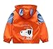 Vinmin Toddler Hooded Jacket Cartoon Dog Zip Coat Little Girls Boys Jacket Thin Fashion for Spring Autumn (Orange)