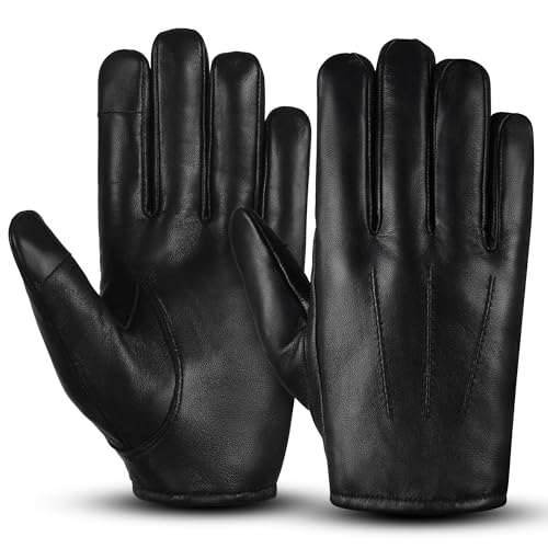 Image of Hand Fellow Men’s Winter Gloves – Waterproof, Windproof Thermal Gloves for Cold Weather – Insulated Outdoor Gloves for Snow, Hiking, Skiing, Work & Everyday Use (Black, Small)