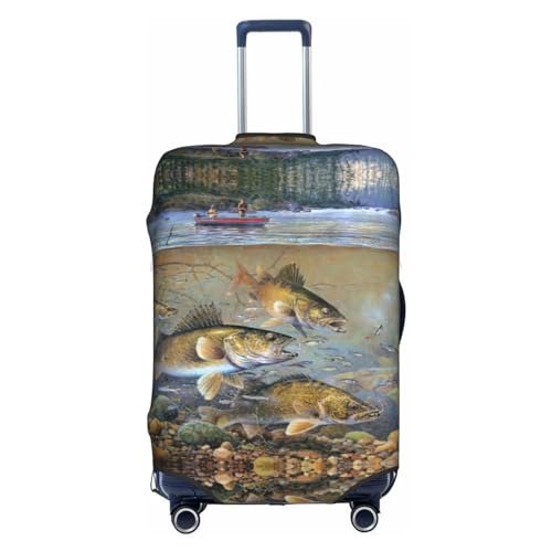 Housse de protection pour bagages anti-rayure grande valise XL motif pêche