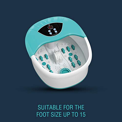 5 in 1 Foot Spa/Bath Massager with Tea Tree Oil Foot Soak with Epsom Salt - with Heat, Bubbles and Vibration, Digital Temperature Control - Mini Acupressure Massage Points - Foot Stress Relief Spa - Thumbnail 3