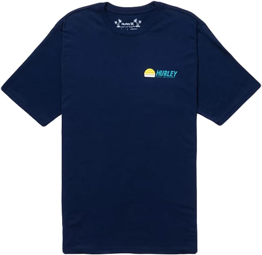Hurley Everyday Sun Stripes T-Shirt - Midnight Aqua