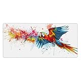 Alfombrilla Ratón XXL 800x300x3mm, Lámpara De Aceite Mouse Pad Bosque Alfombrilla Escritorio con Superficie Suave y Base de Goma Antideslizante, Gaming Mousepad Mejora La Precisión y La Velocidad