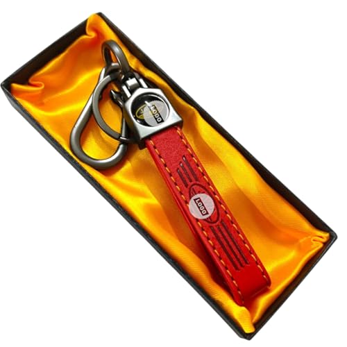 Image of Leather Keychain for Bike & Car Keys | 4 Color Leather with Durable 360 Degree Rotate head and Safety Metal Clip