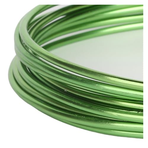 Alambre de aluminio Alambre de aluminio for manualidades, 1 mm,5, 2 y, for hacer abalorios, pulseras, collares joyas(Light Green,2.5mm 3meter)