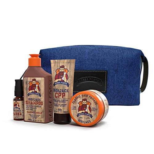 Kit Viagem Ironjack 4 Prod, Barba Forte