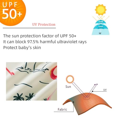Image of UMELOK Girls Long Sleeve Rash Guard One Piece Swimsuits with UV Protection Sunsuit